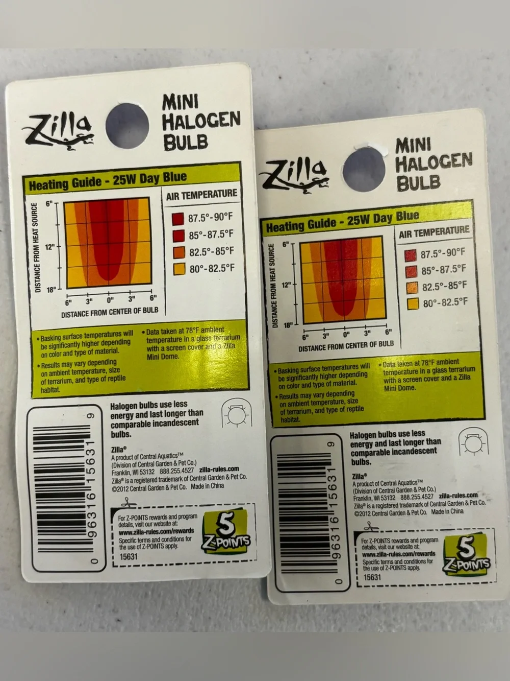 Zilla Mini Halogen Bulb 25W Day Blue Reptile Lamp 2 Pack